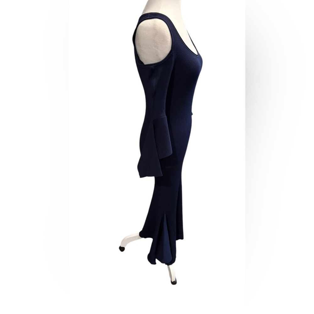 Bebe Cold Shoulder Dress-Royal Blue - Picture 4 of 7